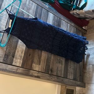 Lace navy blue dress